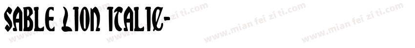Sable Lion Italic字体转换